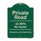 Signmission Designer Series-Private Road 10 Mph No Outlet Residents And Guests Only, 24" H, G-1824-9772 A-DES-G-1824-9772 - alternate 1